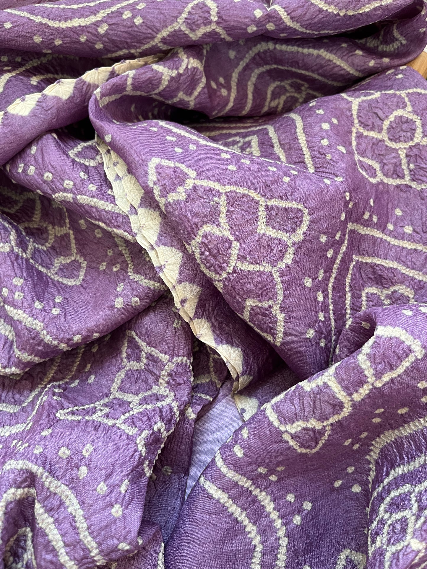 Tussar silk Bandhani dupatta plain kurta