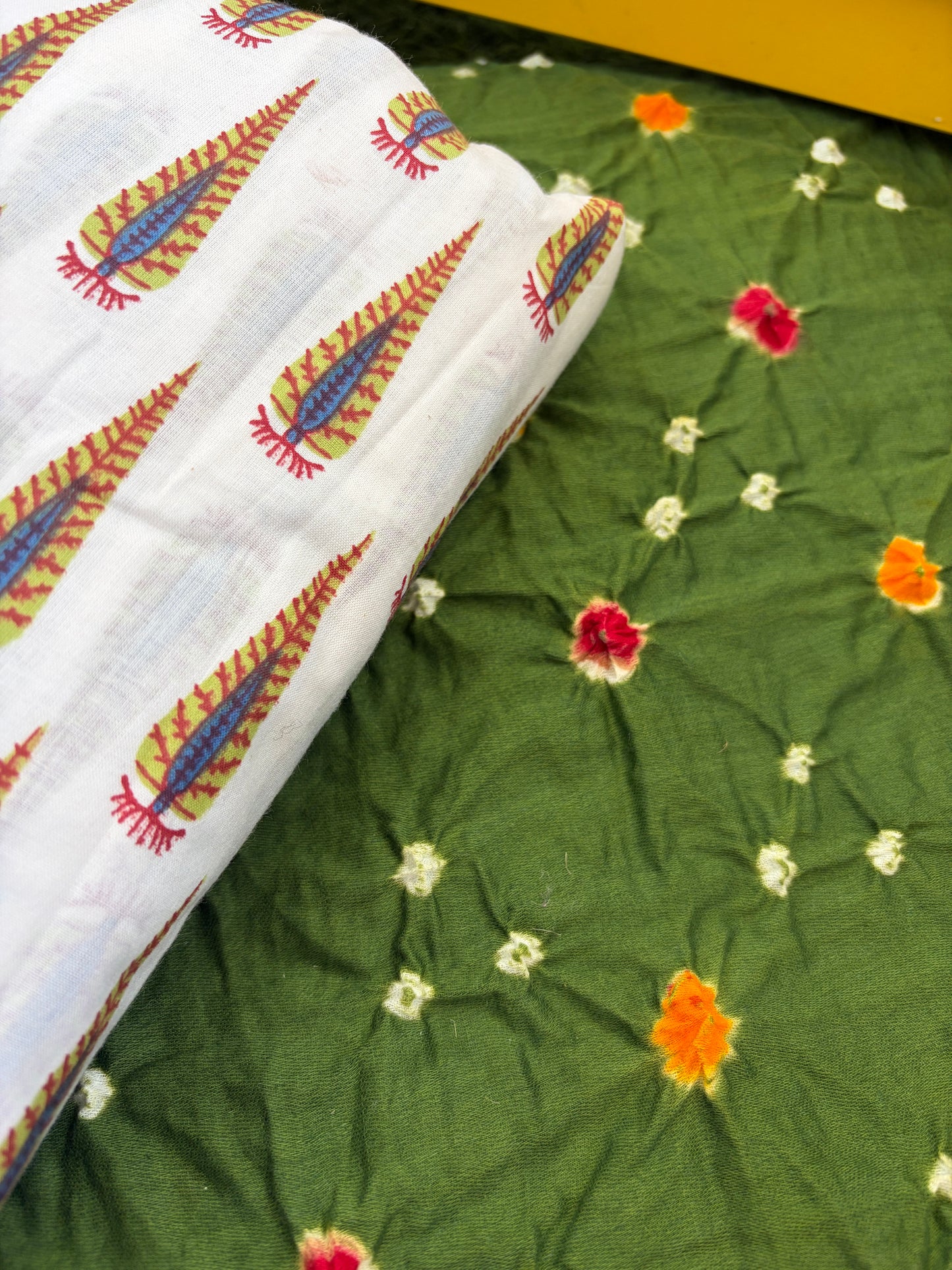 Cotton bandhani and print set