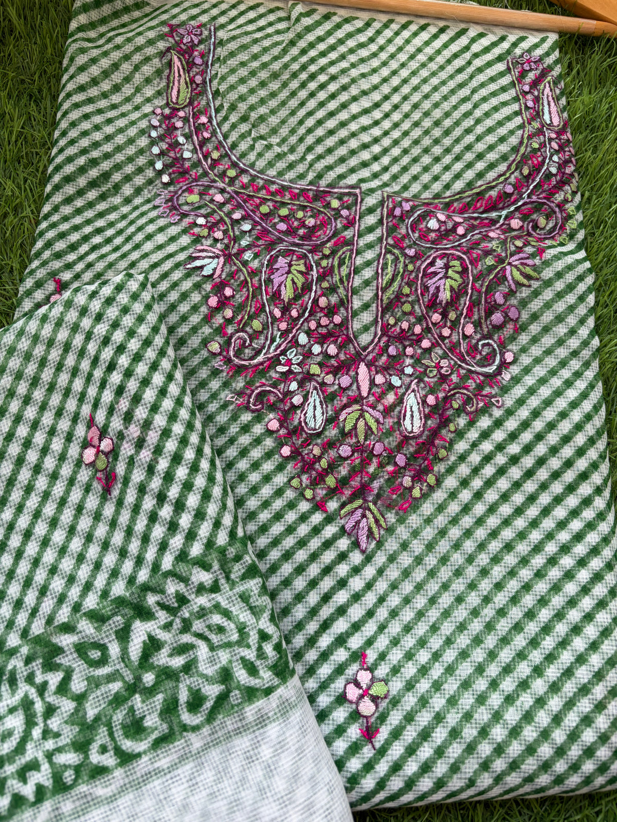 Kota kashmiri work kurta Dupatta