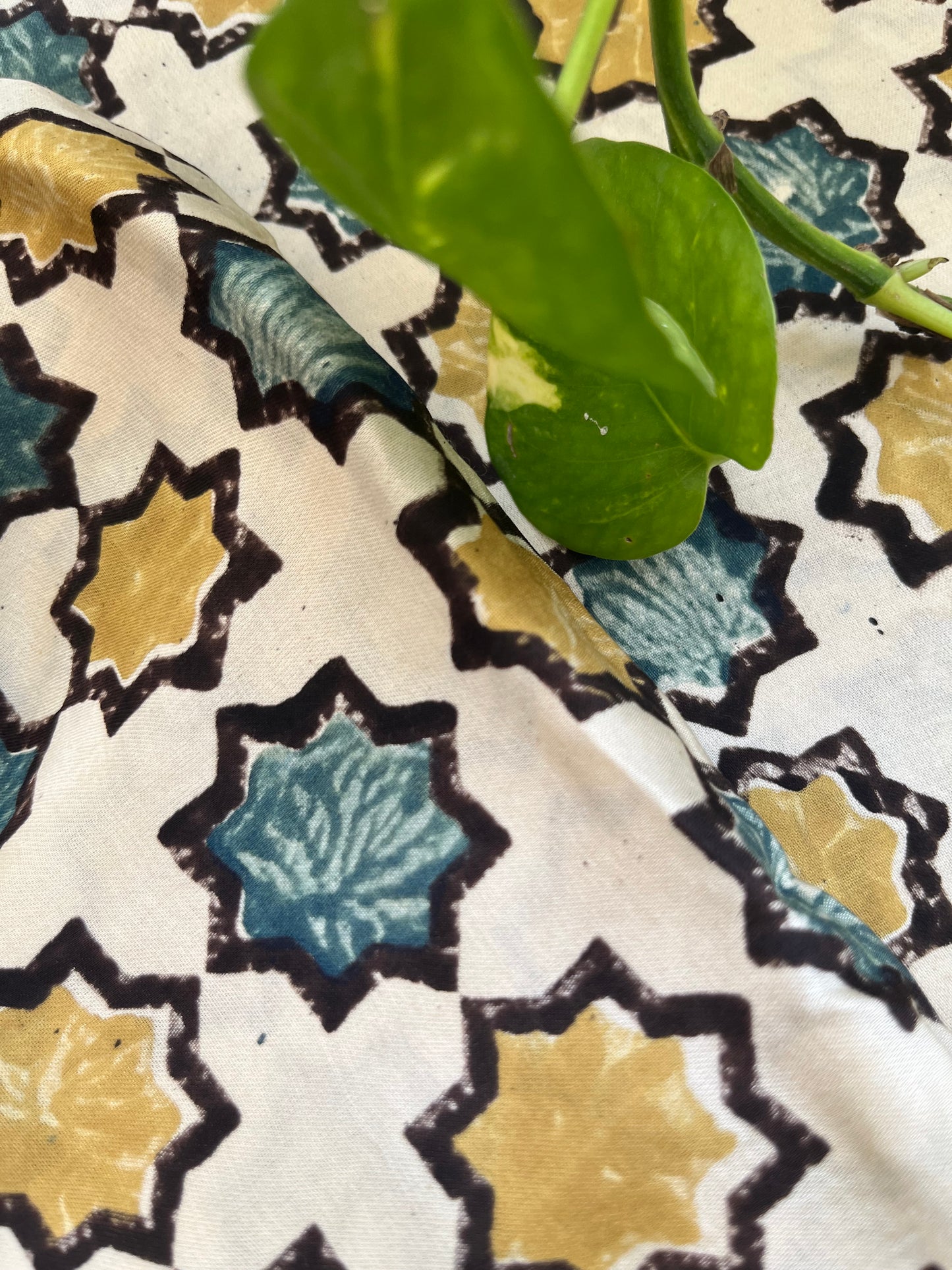 Modal Silk ajrakh fabric