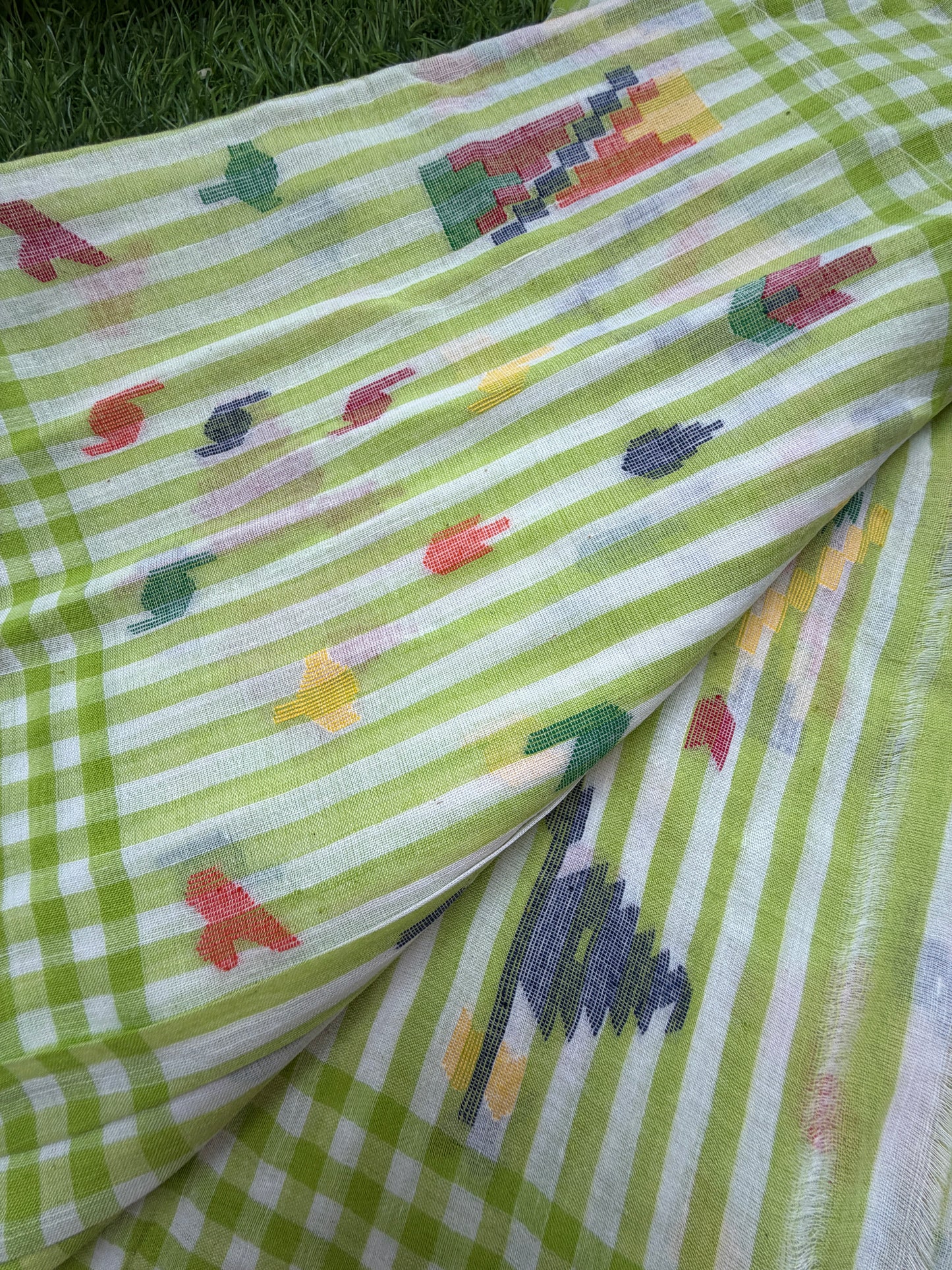 Jaamdani mul fabric