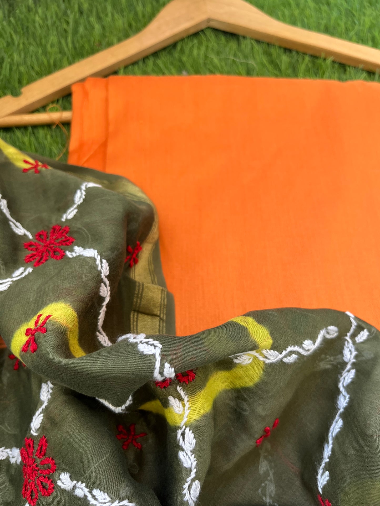 Cotton silk kurta bottom chanderi dupatta