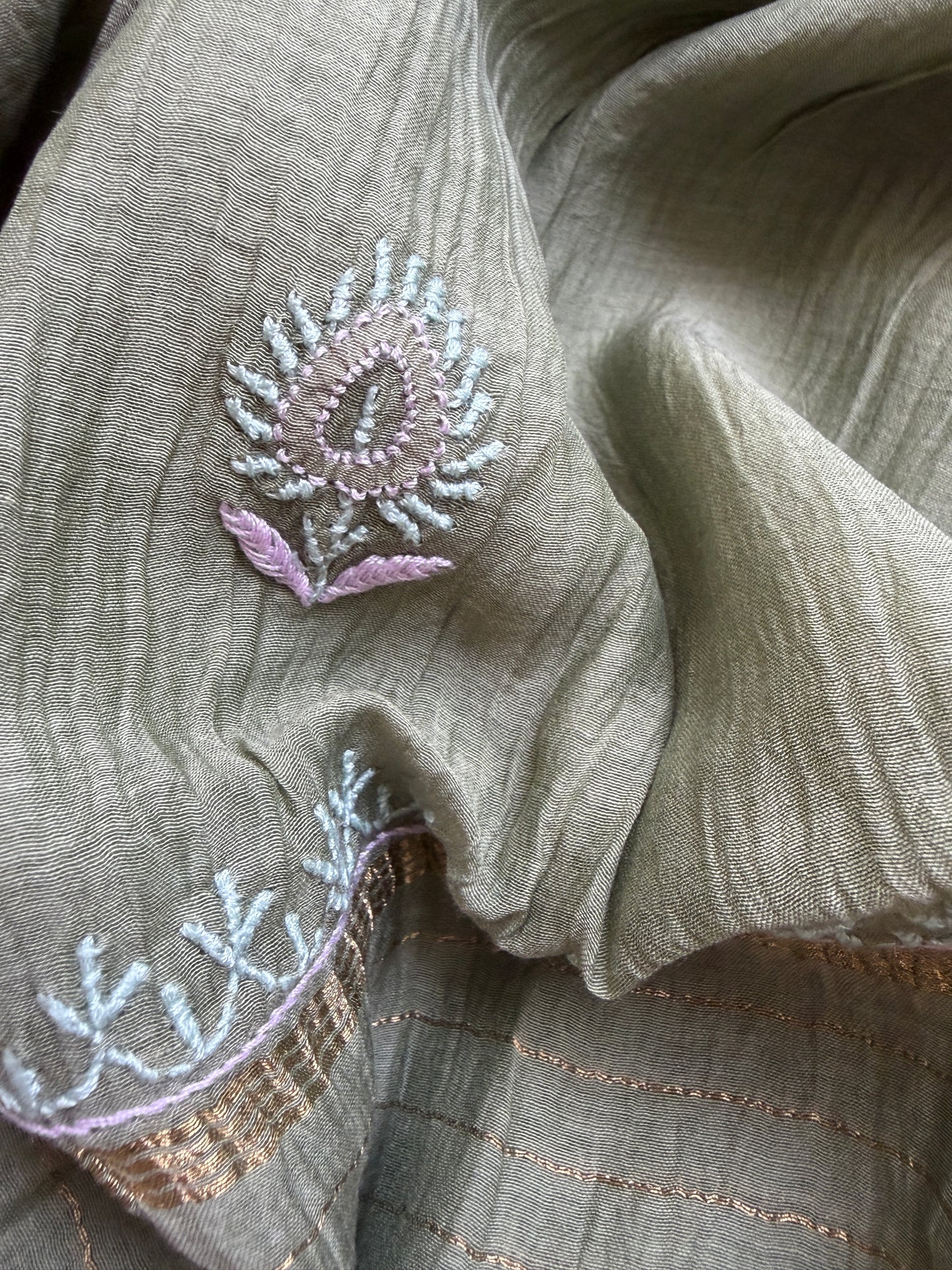 Chanderi Chikankari Kurta Dupatta
