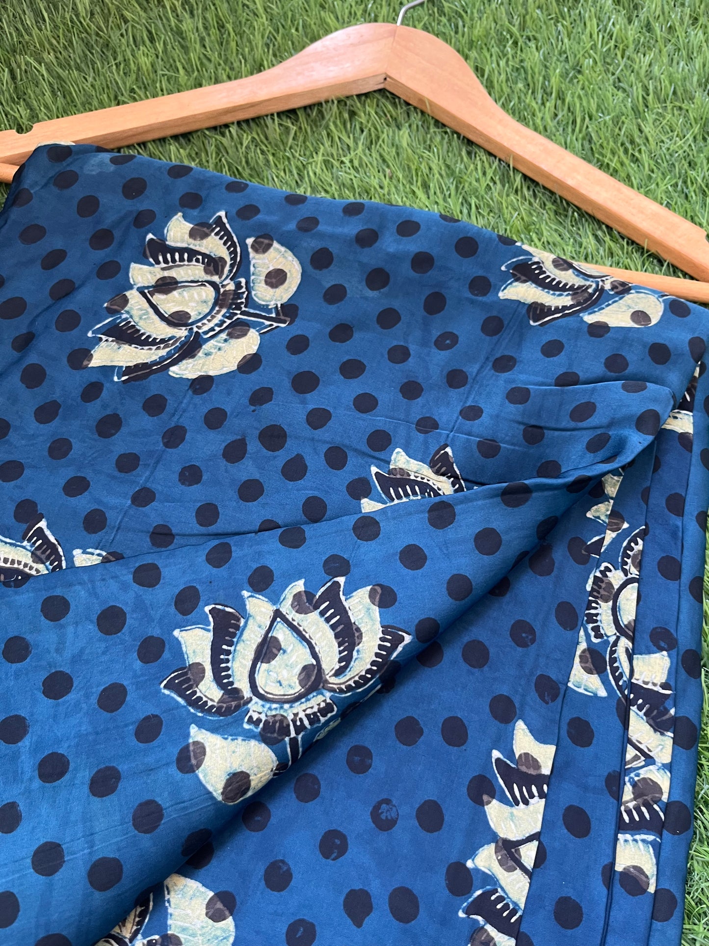 Modal Silk ajrakh fabric