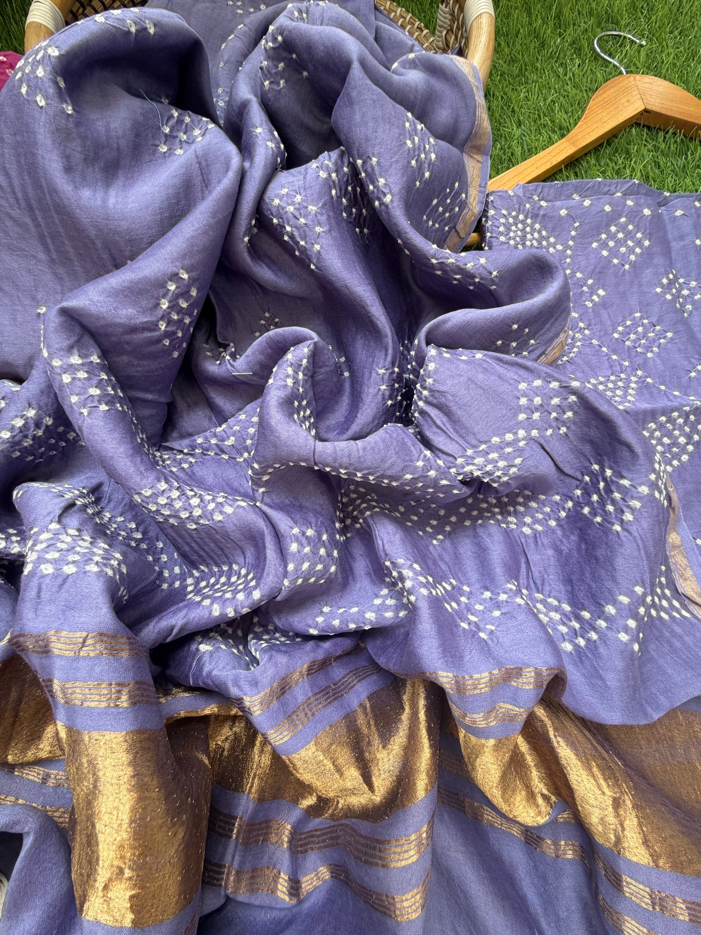 Chanderi Bandhani kurta dupatta