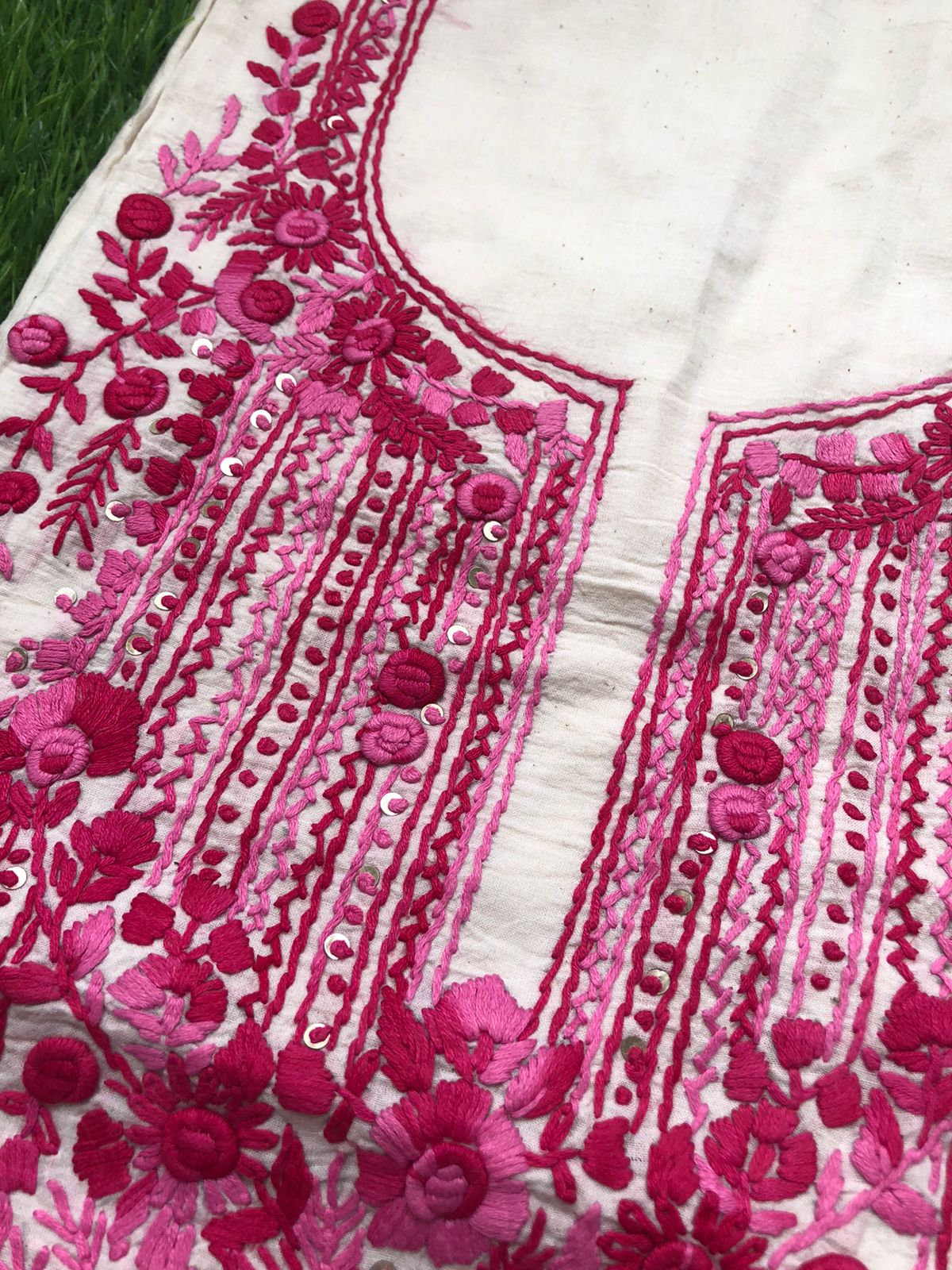 Handwoven Cotton embroidered kurta