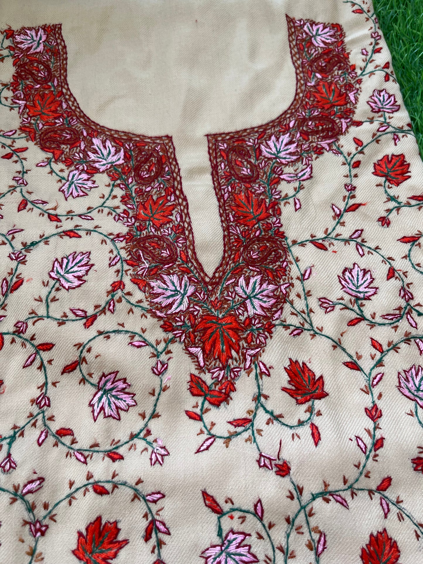 Woollen hand embroidered suit
