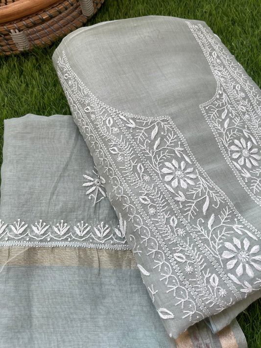 Chanderi Chikankari Kurta Dupatta