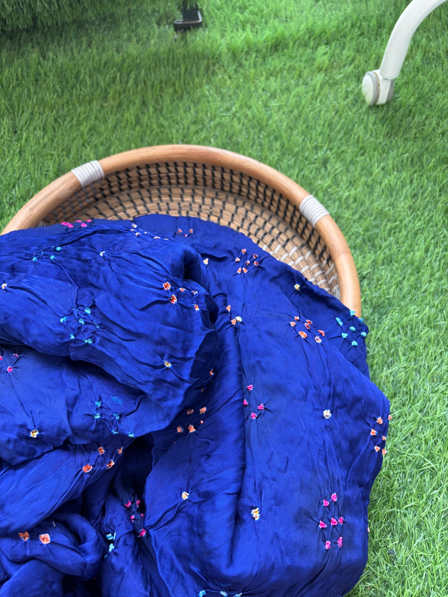 Modal silk bandhani fabric