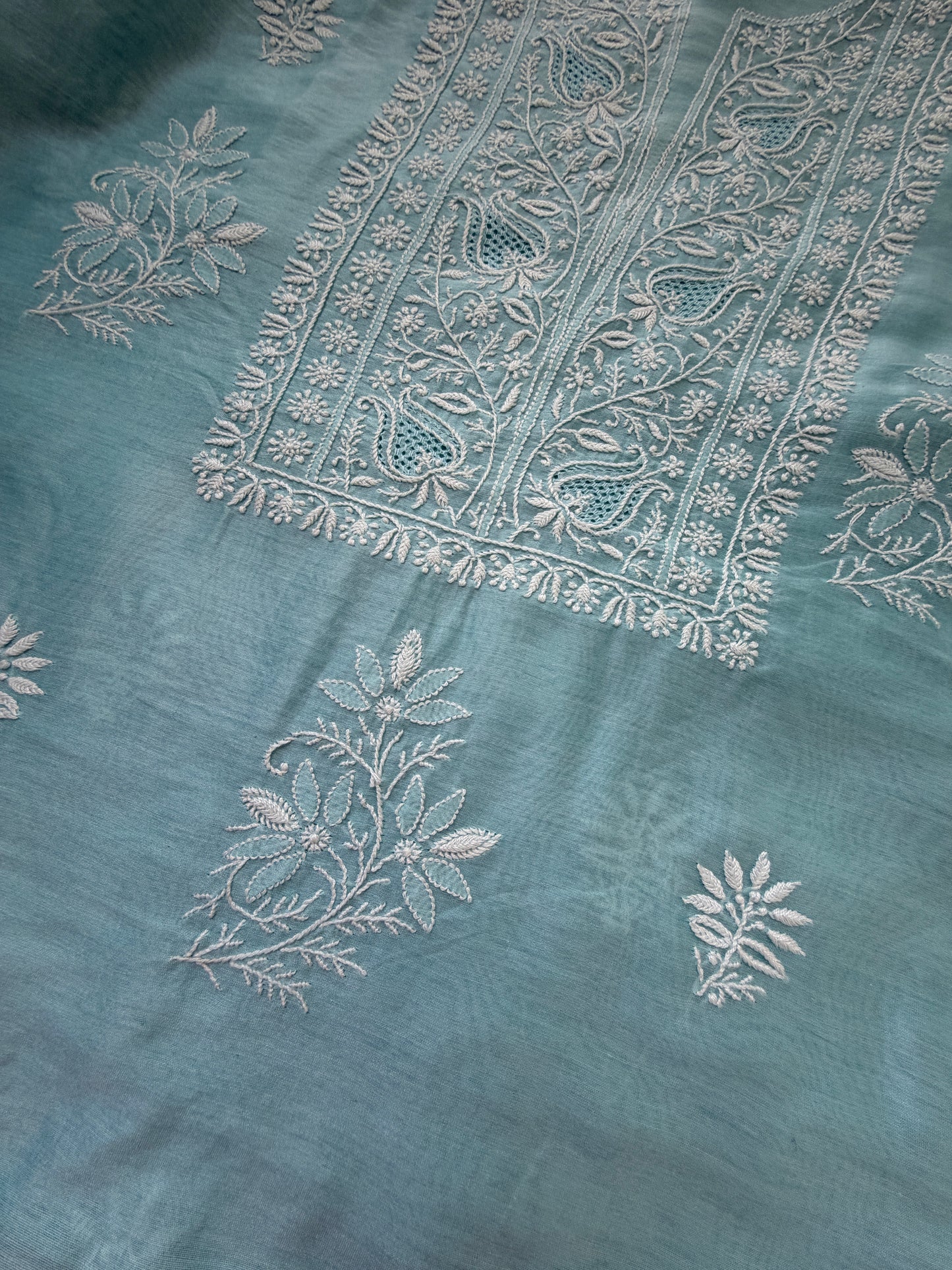 Chikankari chanderi Kurta