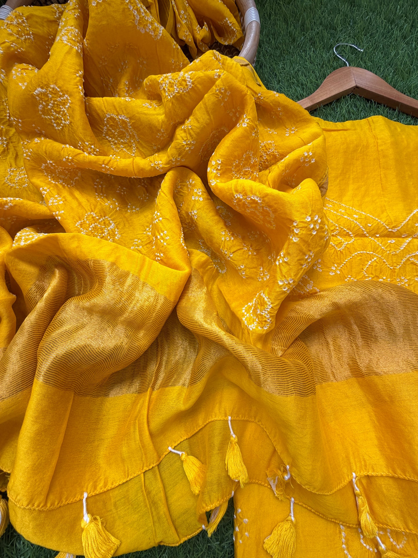 Chanderi Bandhani kurta dupatta