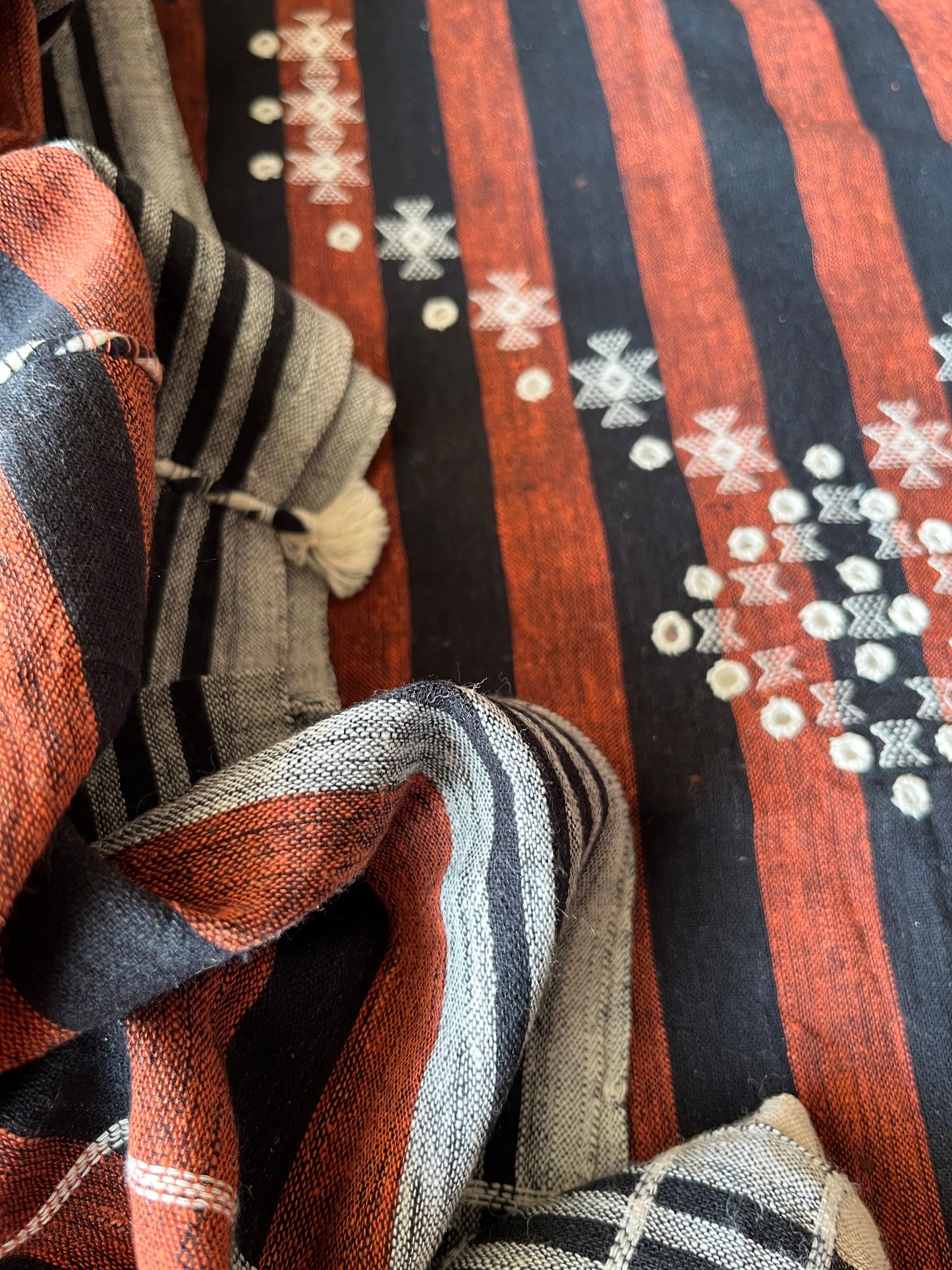 Handwoven organic kala Cotton kurta bottom dupatta