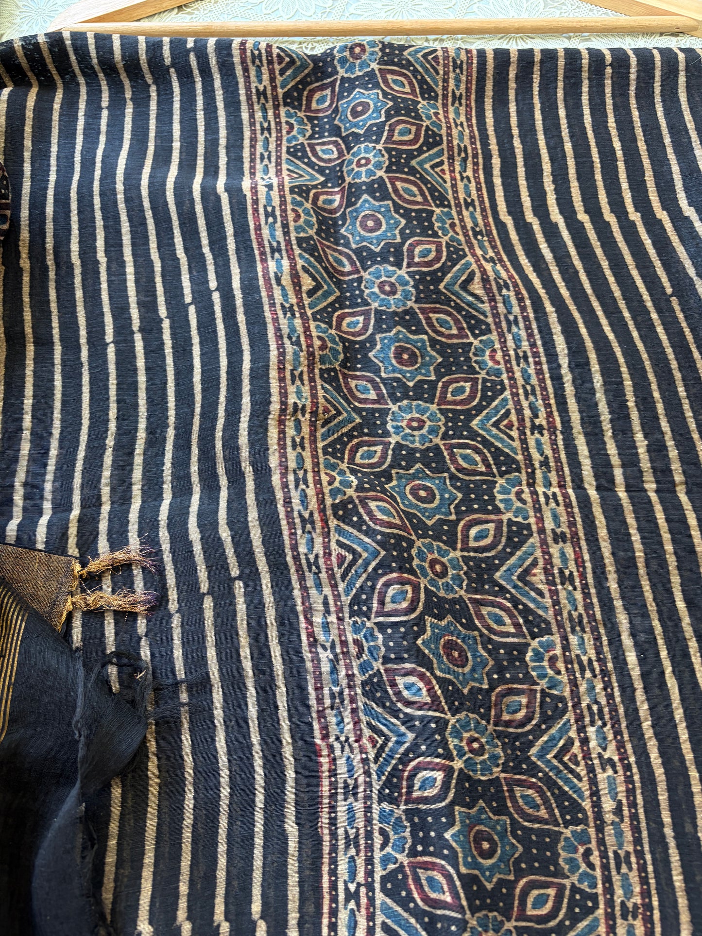 Linen Ajrakh Kurta and dupatta