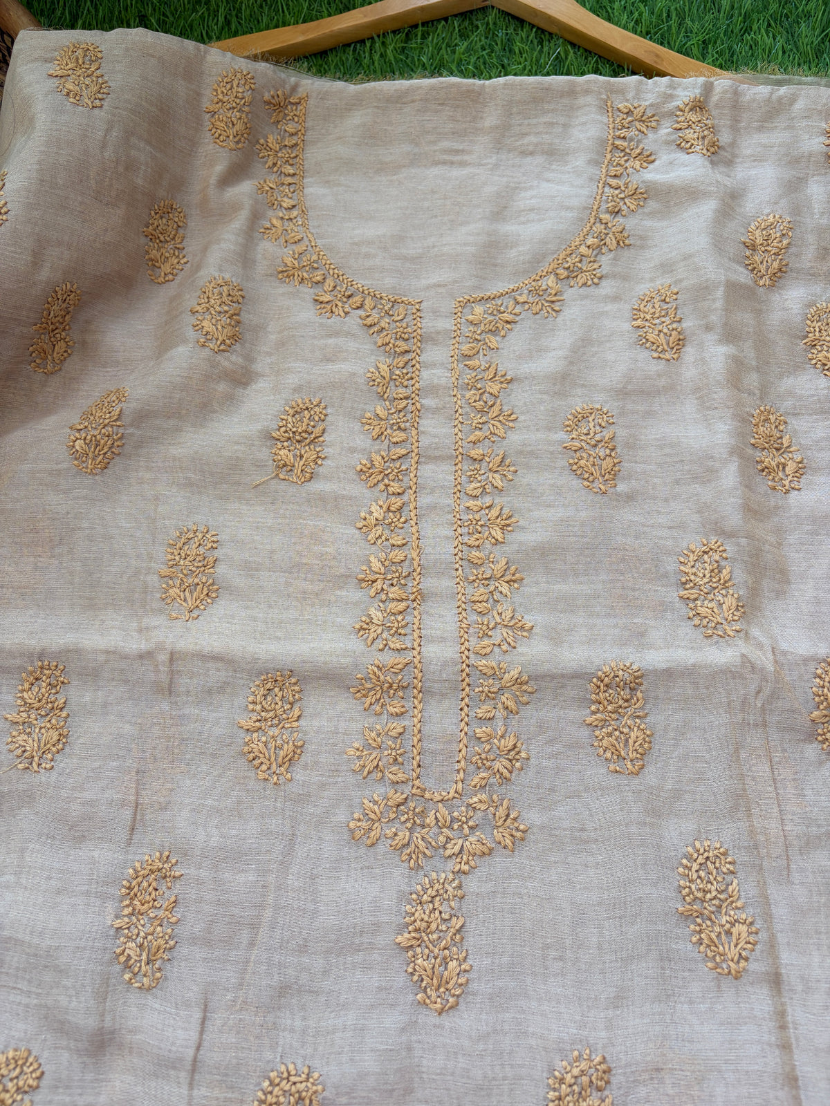 Chikankari chanderi Kurta