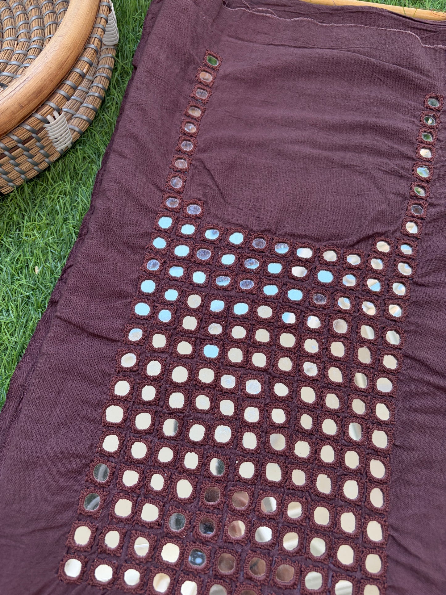 Kala cotton Mirror work kurta