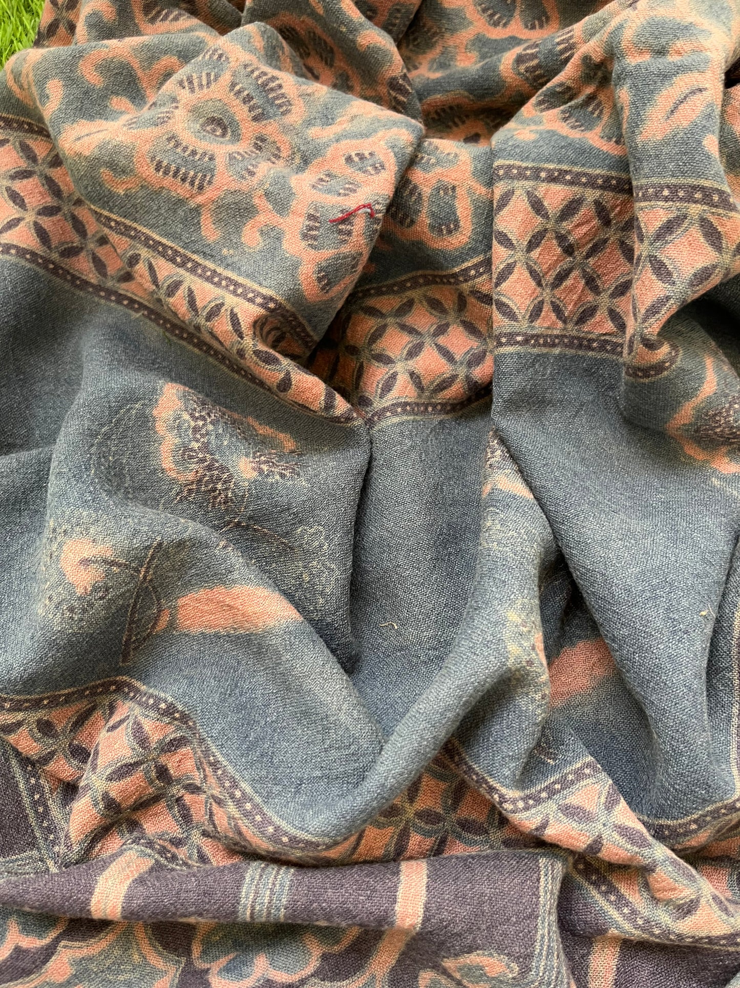 Handwoven ajrakh shawl