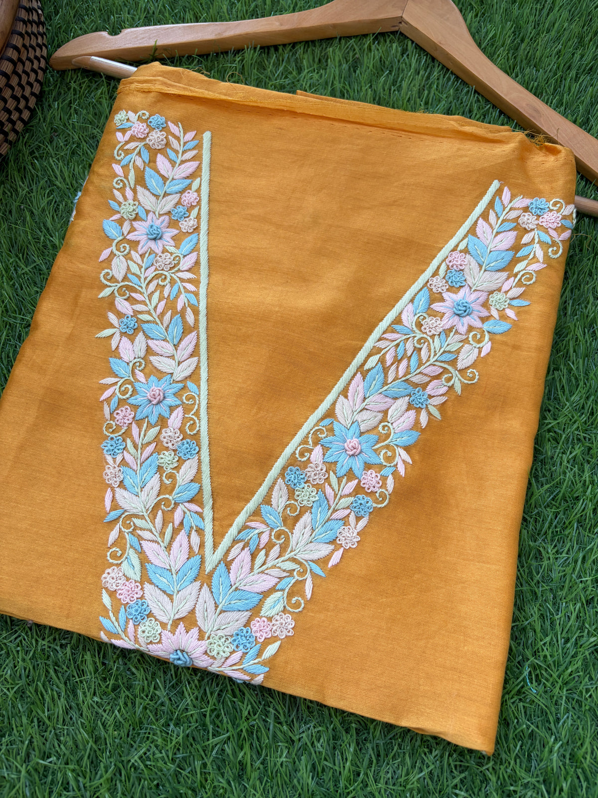 Chanderi silk thread work Kurta