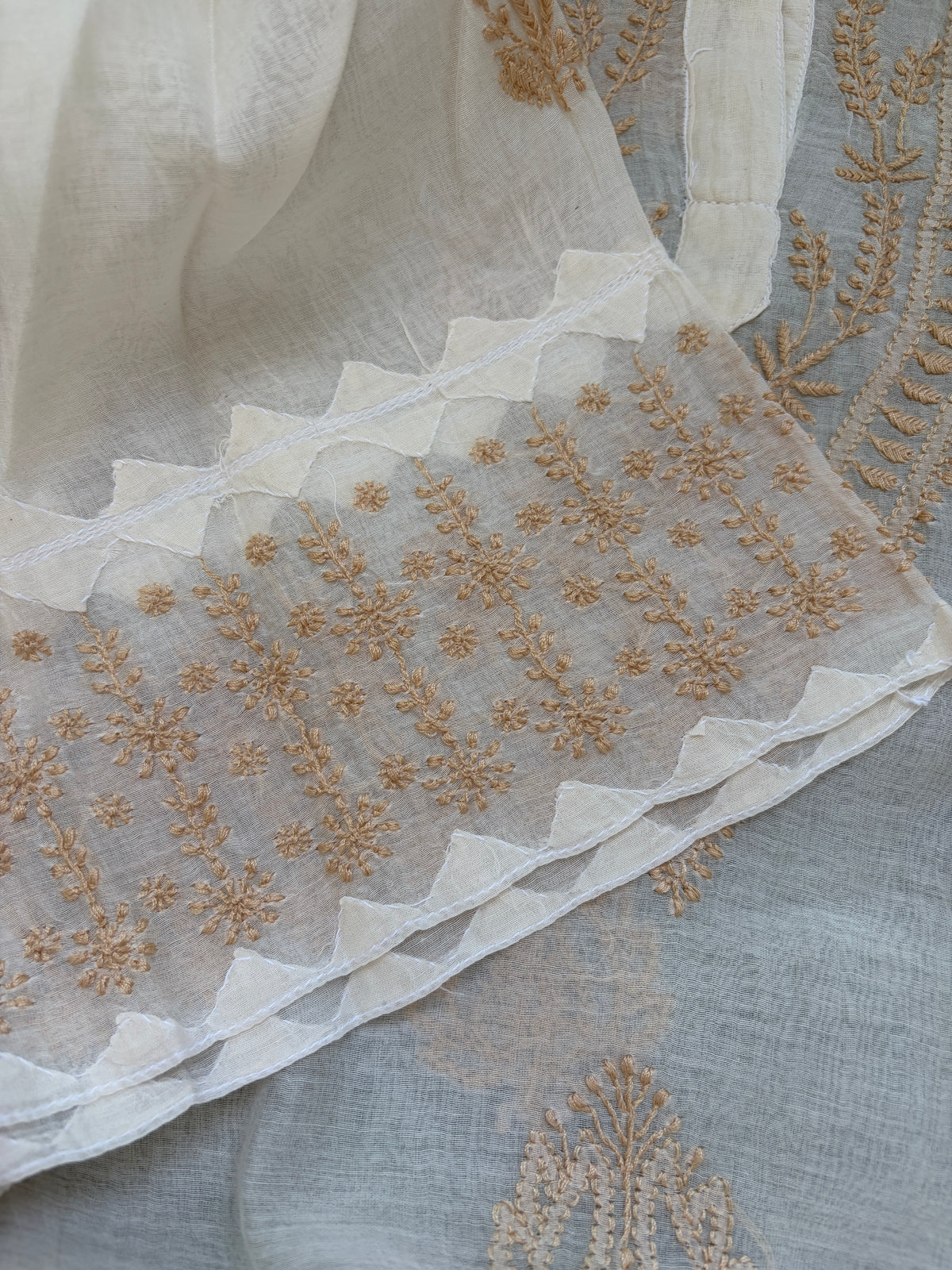 Chikankari daraz chanderi Kurta
