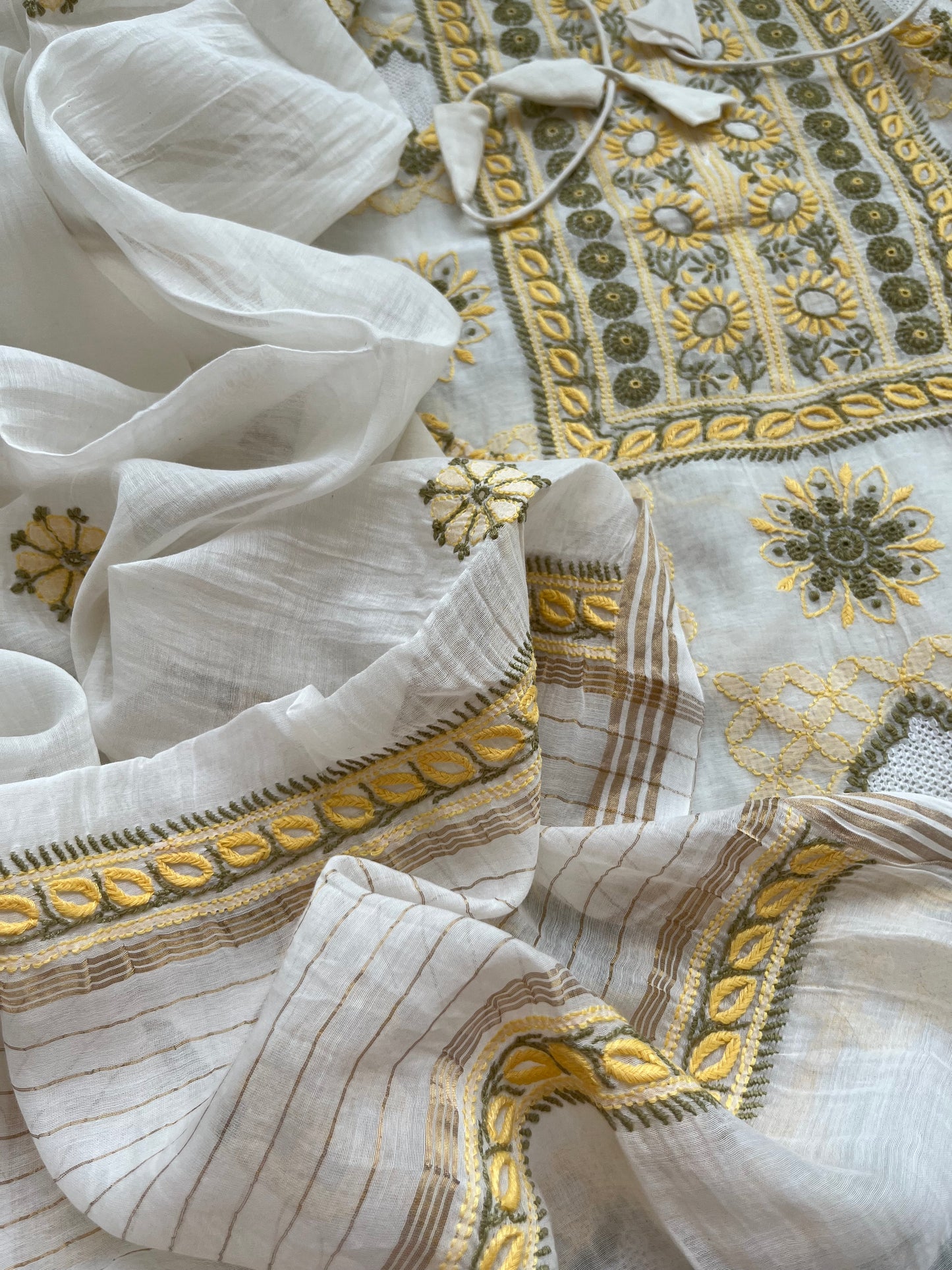 Chanderi Chikankari Kurta Dupatta