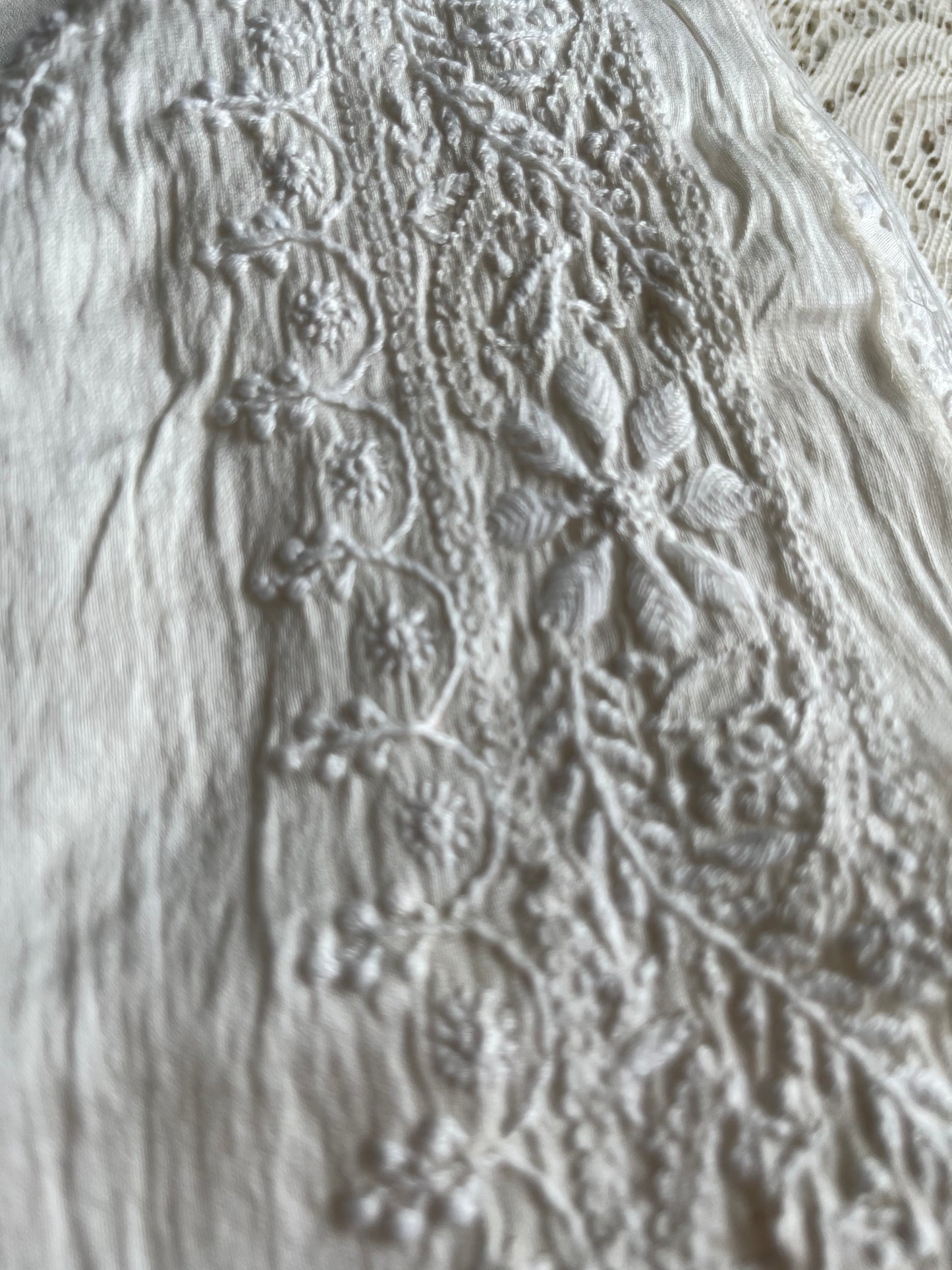 Chanderi Chikankari kurta with tussar dupatta