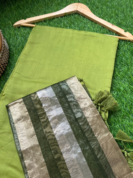 त्योहार् -Banarasi organza dupatta chanderi fabric