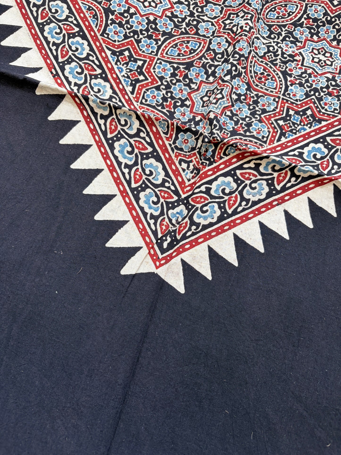 Cotton Ajrakh patterned fabric