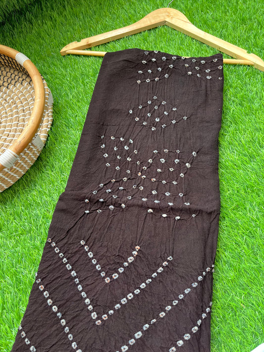 Handwoven organic kala Cotton bandhani fabric