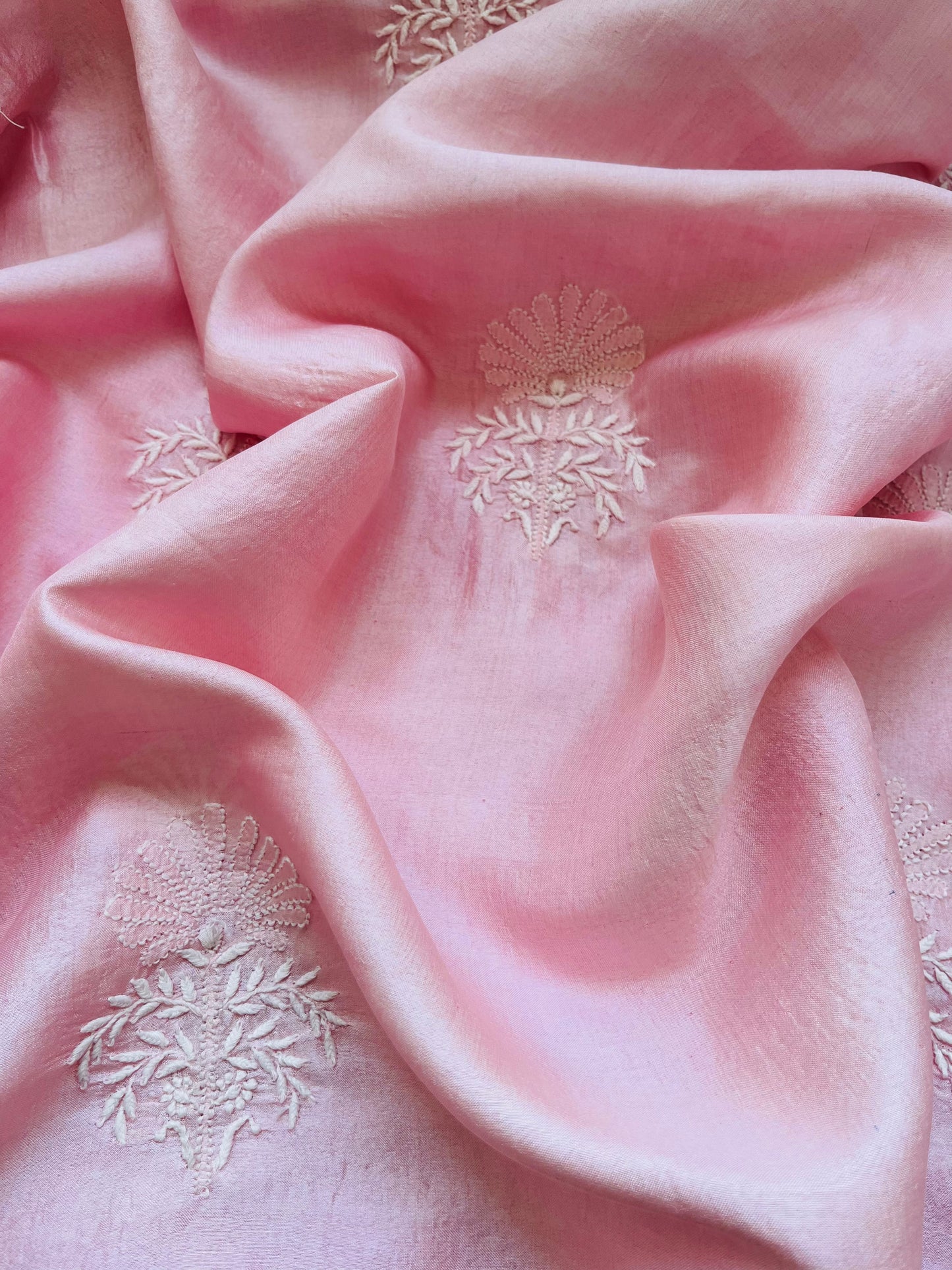 Tussar Silk Chikankari kurta Dupatta