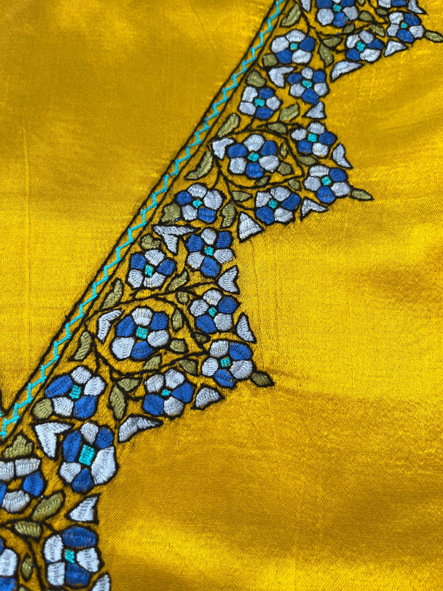 Mashru Silk kashmiri work kurta