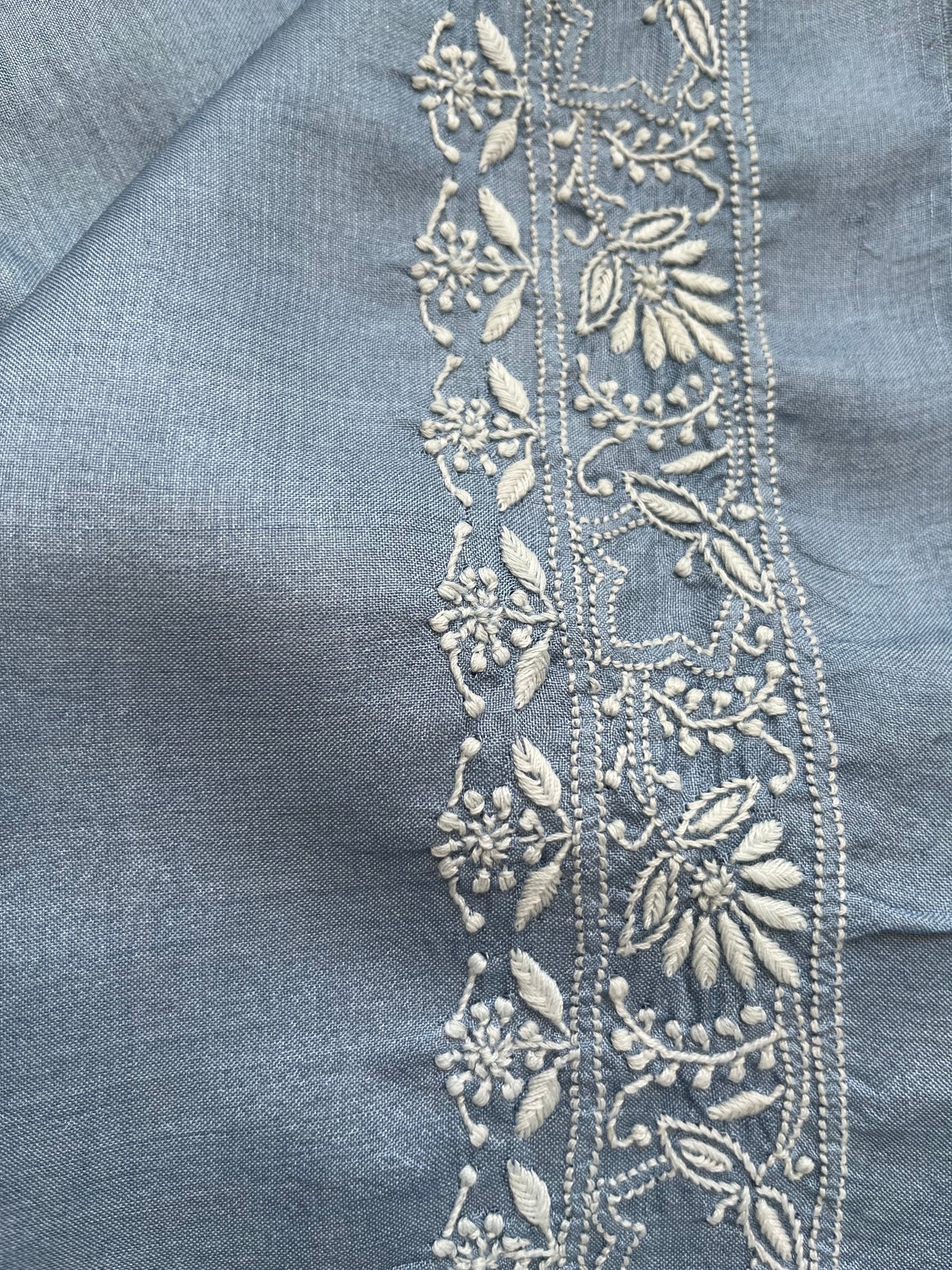 Tussar Silk Chikankari kurta Dupatta