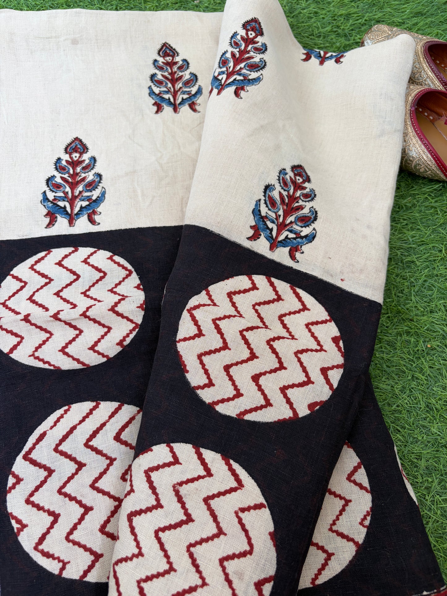 Linen Ajrakh Kurta