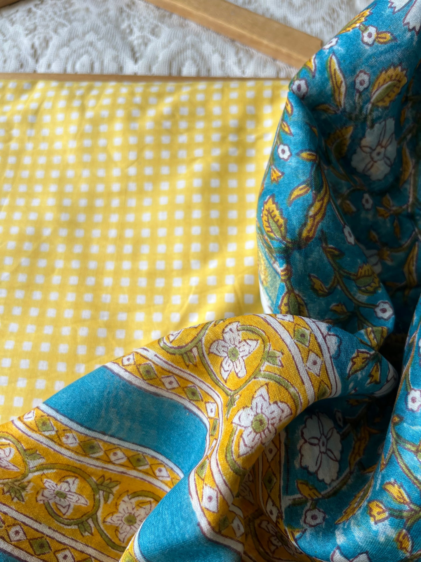 Cotton kurta bottom chanderi dupatta