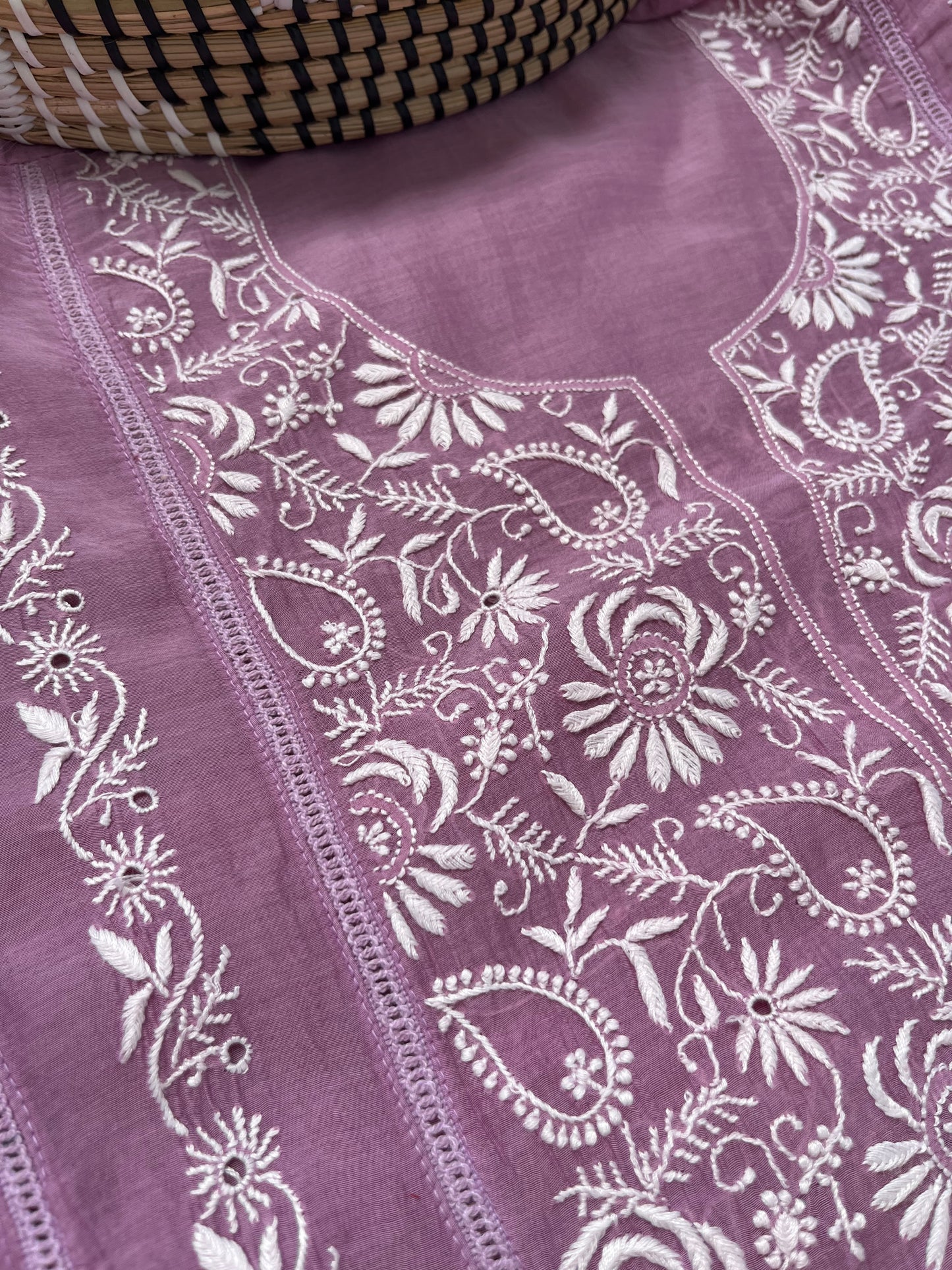 Chanderi Chikankari Kurta Dupatta