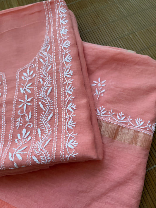 Chanderi Chikankari Kurta Dupatta