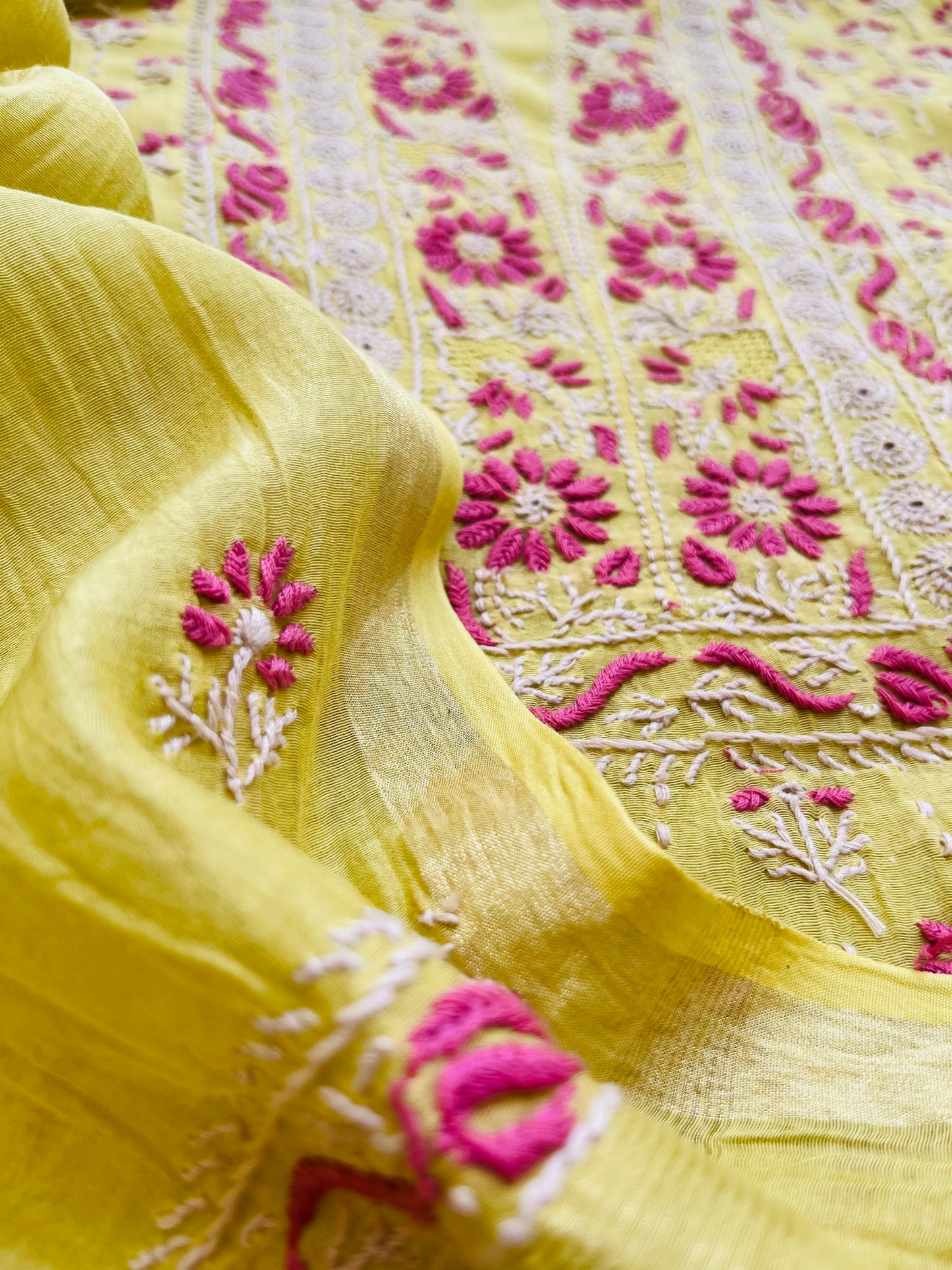 Chanderi Chikankari Kurta Dupatta