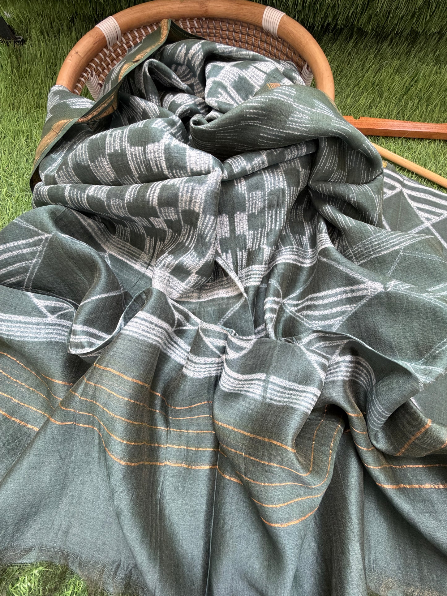 Chanderi Shibori kurta dupatta