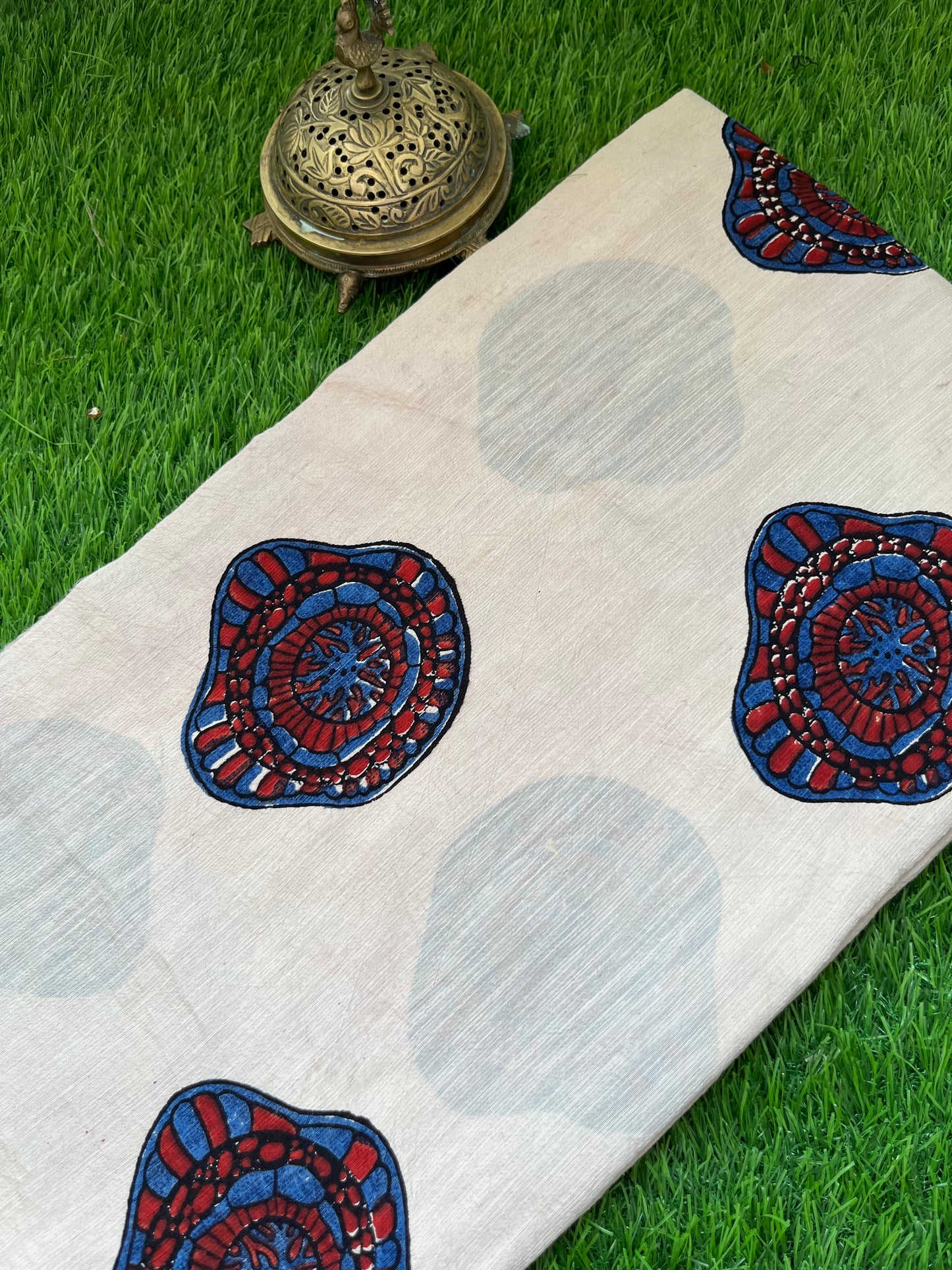 Ajrakh Cotton slub fabric