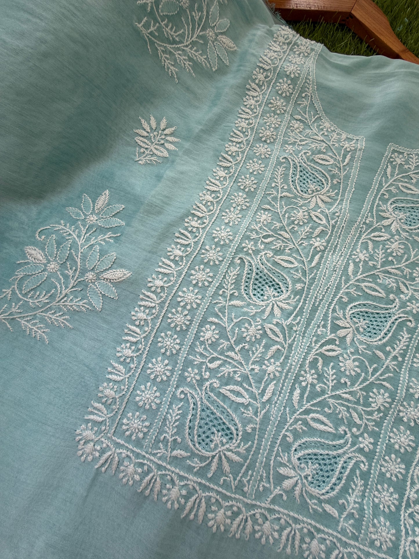 Chikankari chanderi Kurta