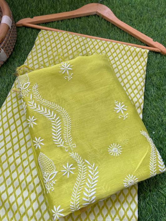 Jaamdani kurta chikankari dupatta