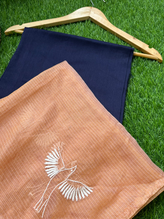Chanderi kurta kurta fabric kota silk chikan work dupatta