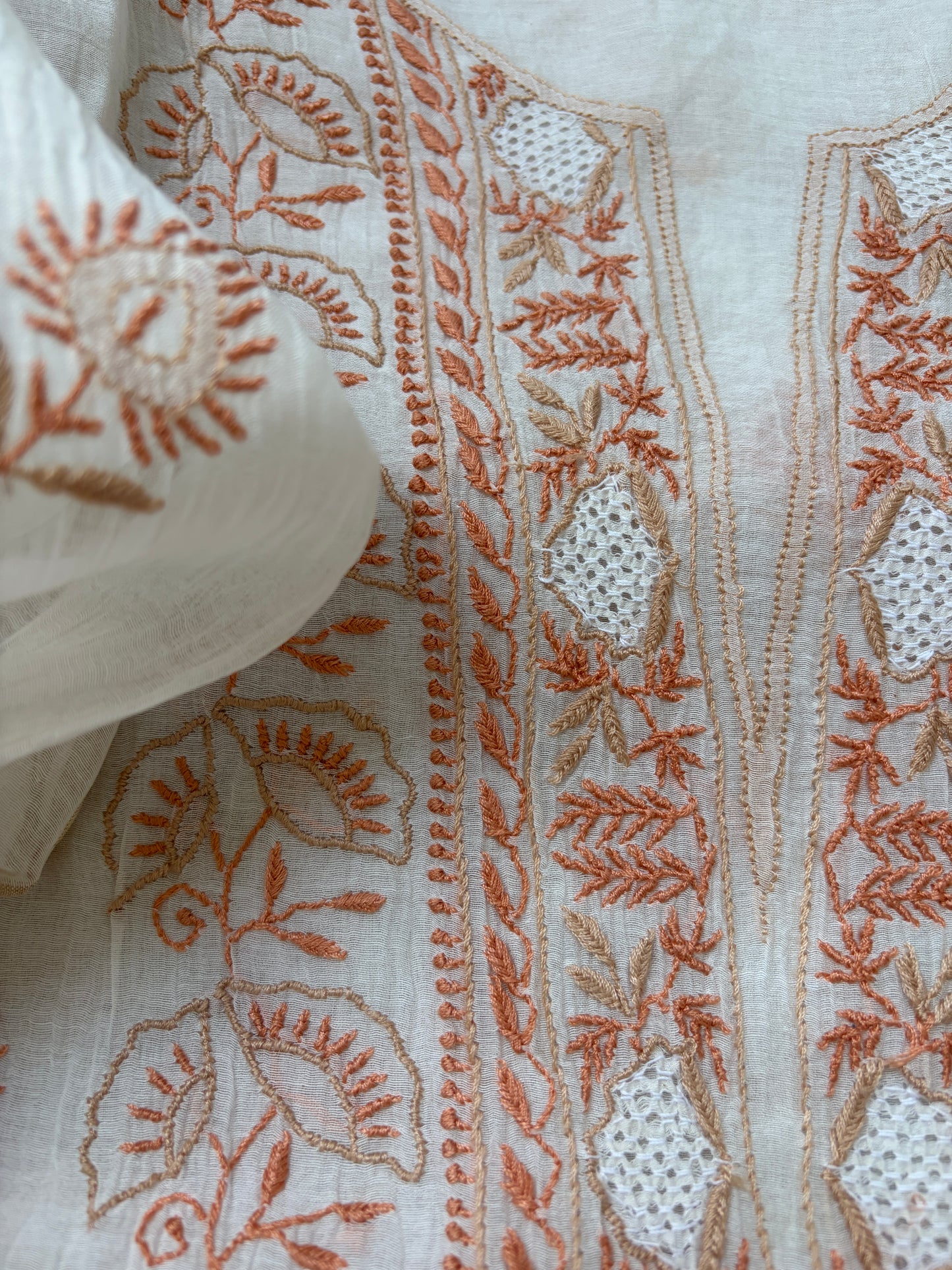 Chanderi Chikankari Kurta Dupatta