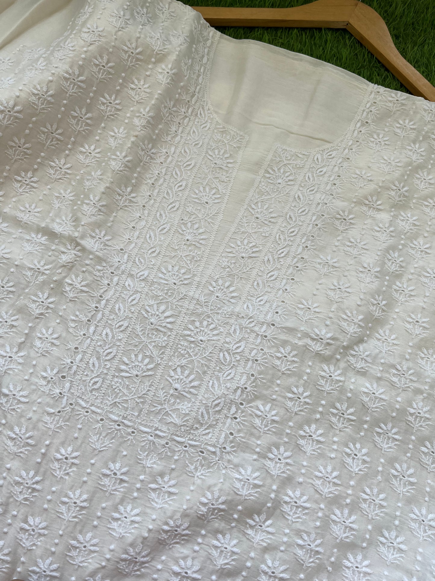 Chanderi Chikankari Kurta Dupatta
