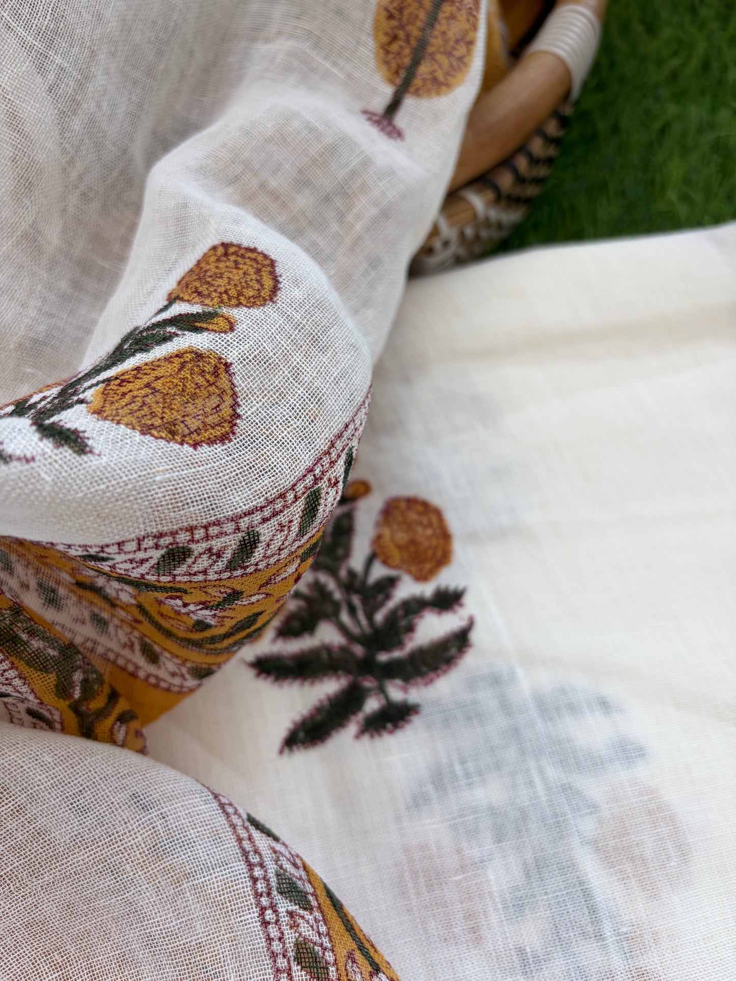 Pure Linen kurta and dupatta