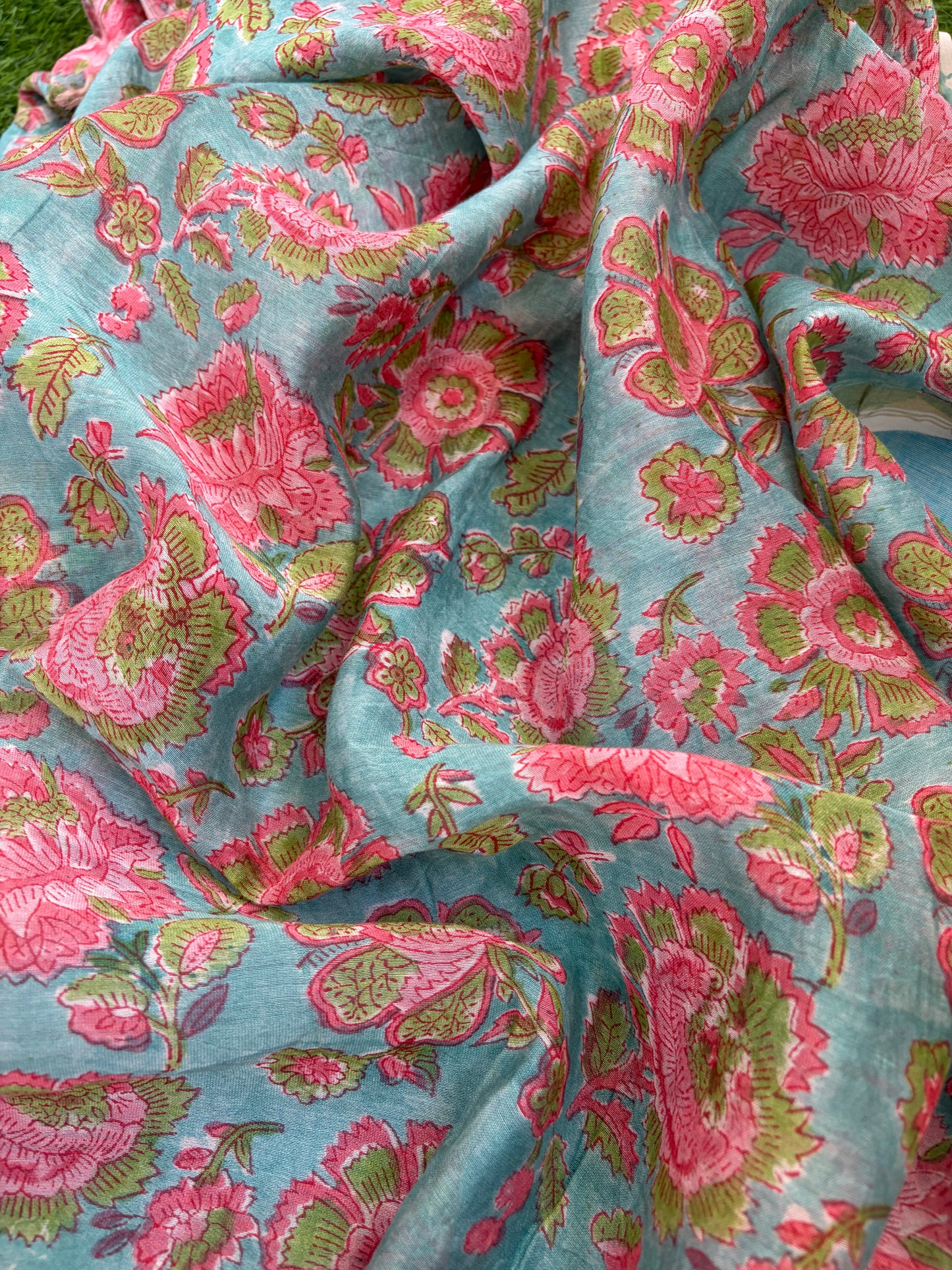 Mangalgiri kurta bottom fabric chanderi dupatta