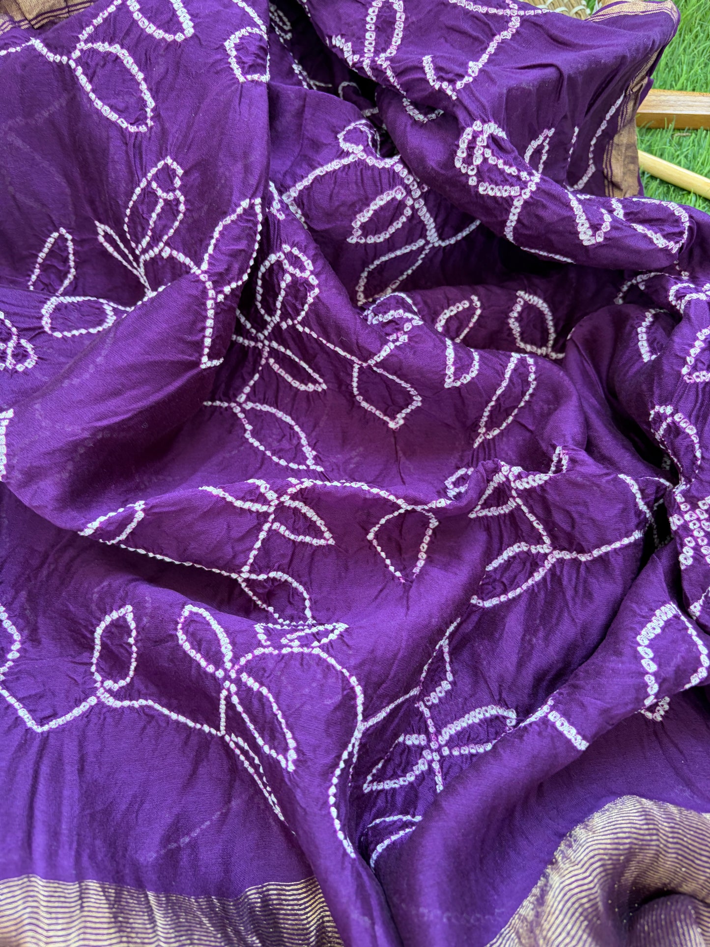 Bandhani Chanderi silk Dupatta