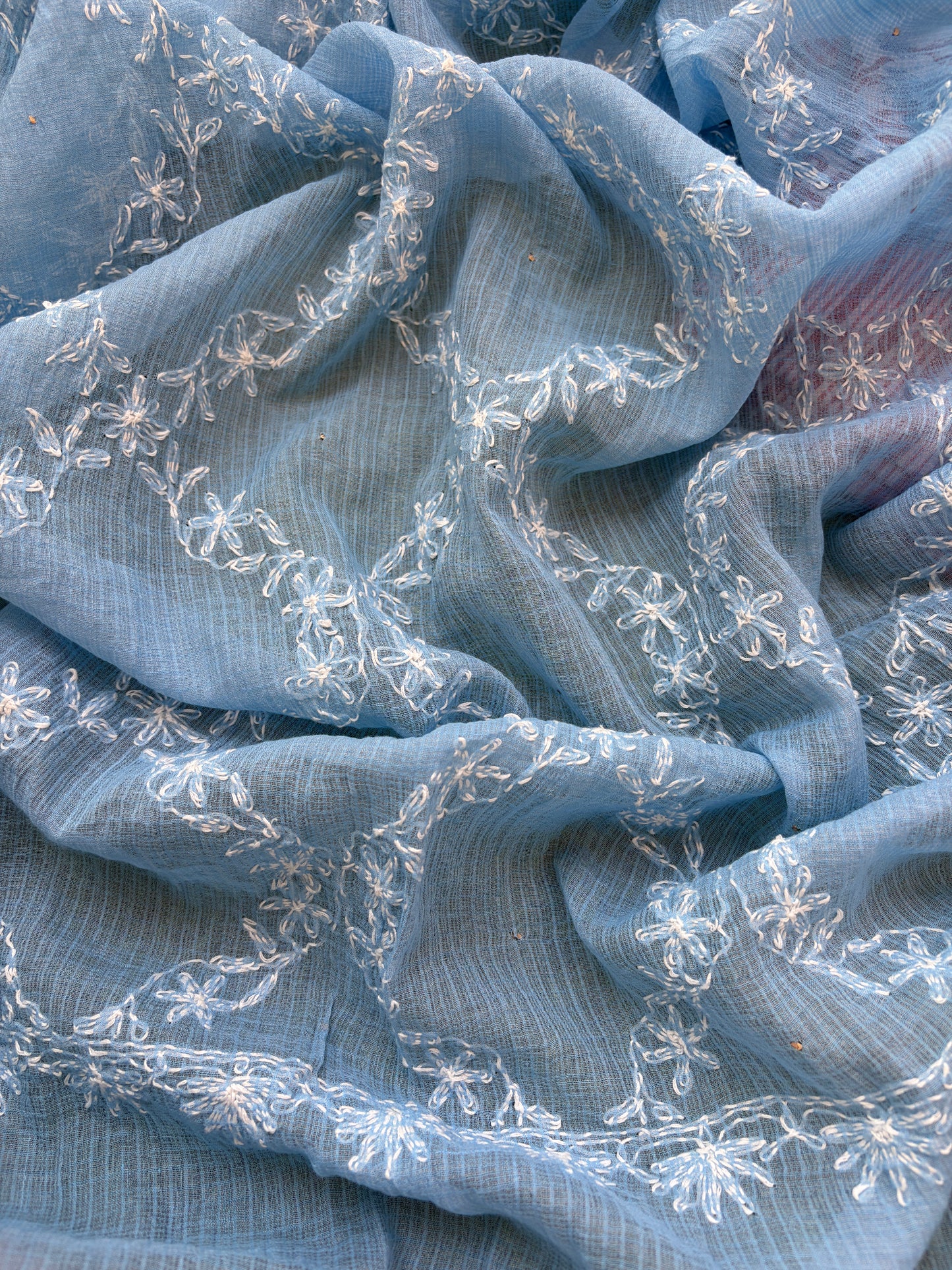 Cotton kurta bottom Kota Doria chikankari dupatta