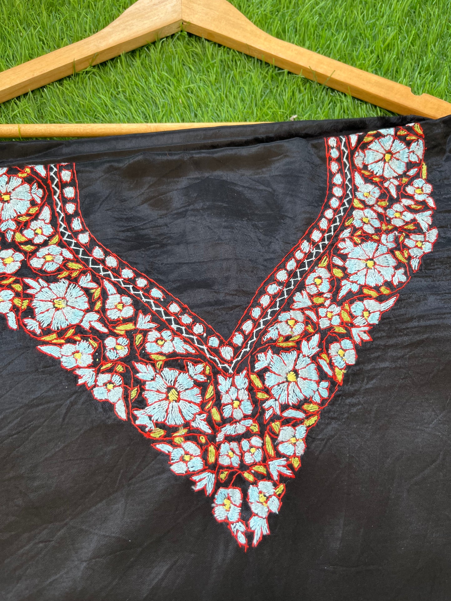 Mashru Silk kashmiri work kurta