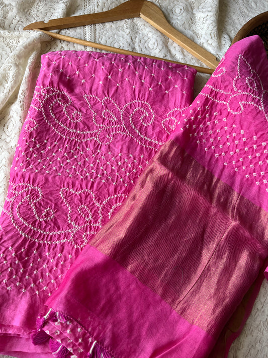 Bandhani kurta dupatta
