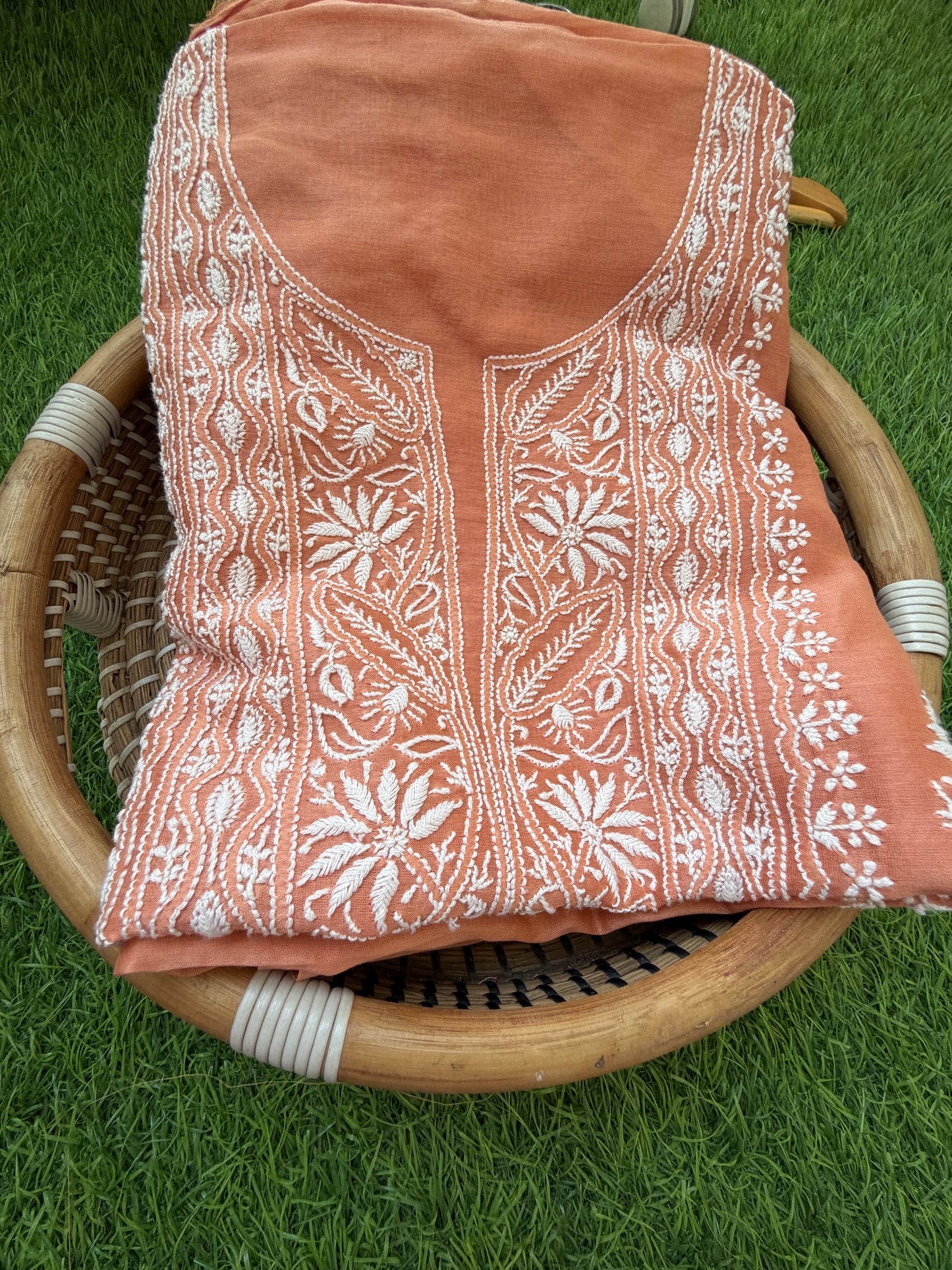 Chikankari chanderi Kurta