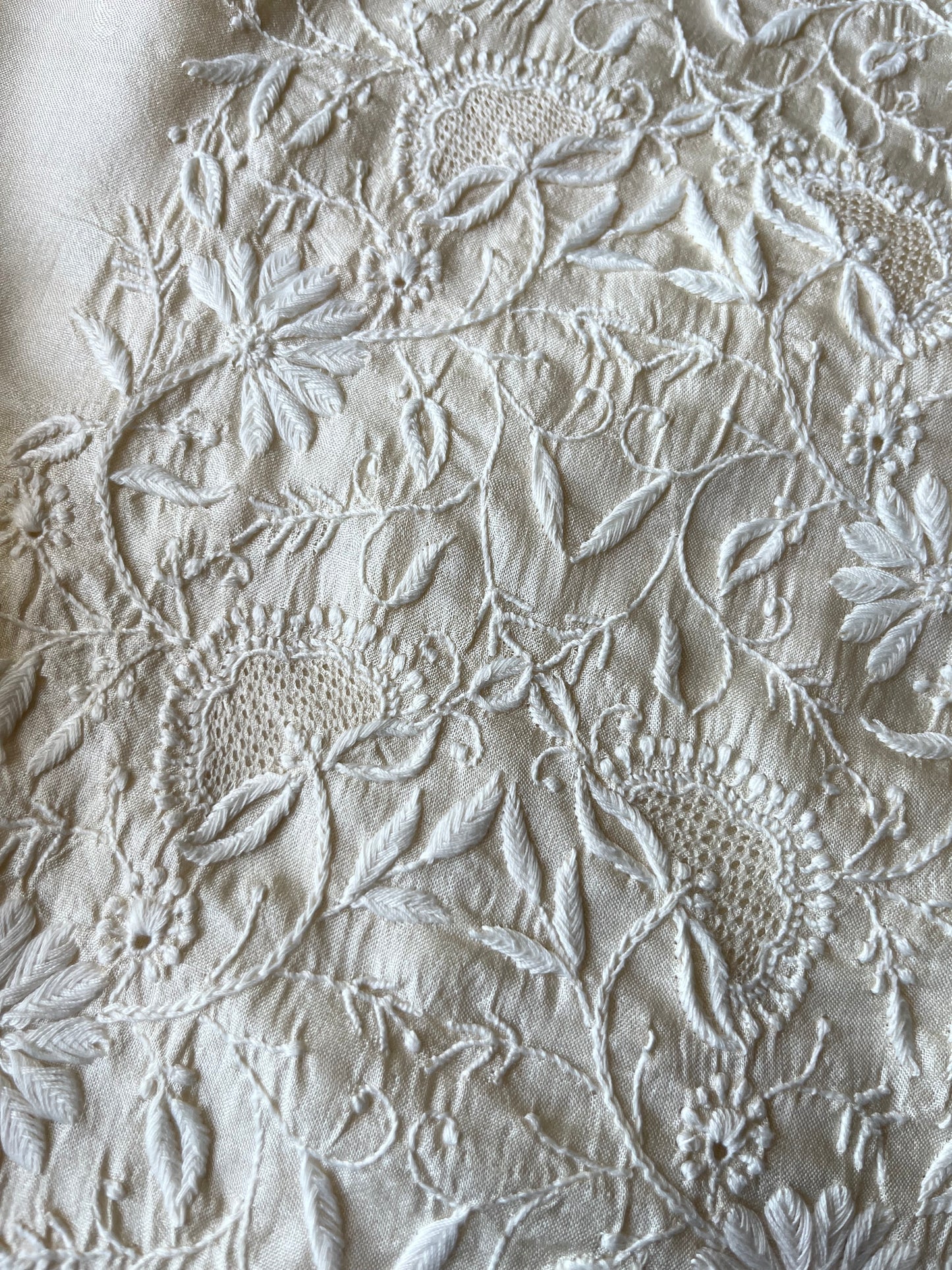 Tussar Silk Chikankari kurta Dupatta